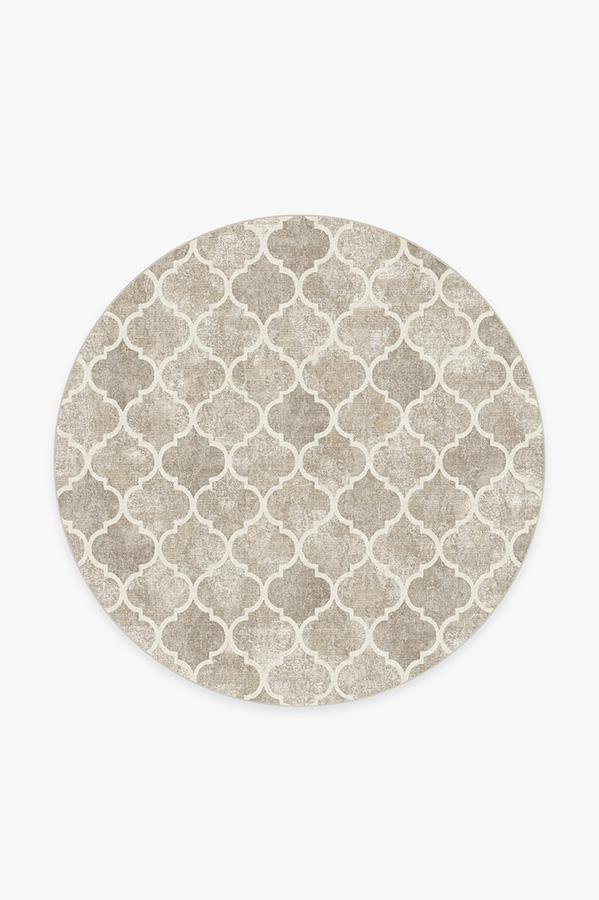Terali Ash Grey Rug 6' Round | Stain-Resistant