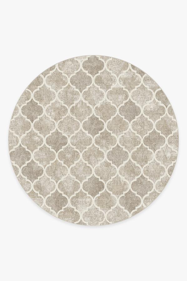 Terali Ash Grey Rug 8' Round | Stain-Resistant