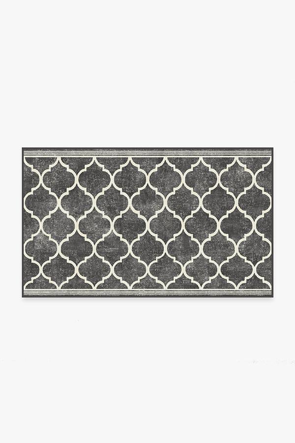 Terali Black Rug 3'x5' | Stain-Resistant