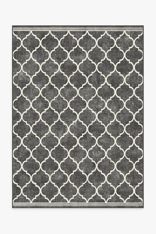 Terali Black Rug 5'x7' | Stain-Resistant