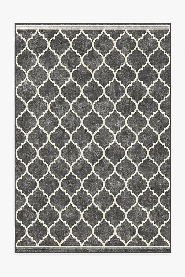 Terali Black Rug 6'x9' | Stain-Resistant
