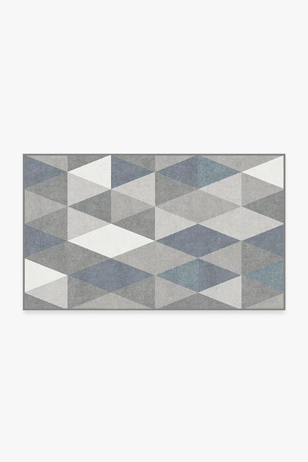 Tessera Teal Blue Rug 3'x5' | Stain-Resistant