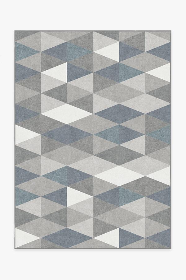 Tessera Teal Blue Rug 5'x7' | Stain-Resistant