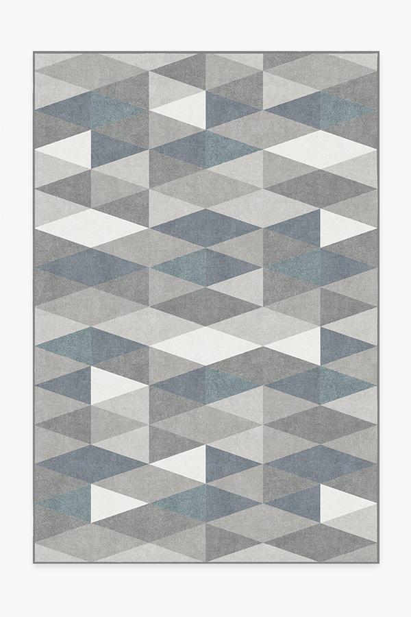 Tessera Teal Blue Rug 6'x9' | Stain-Resistant
