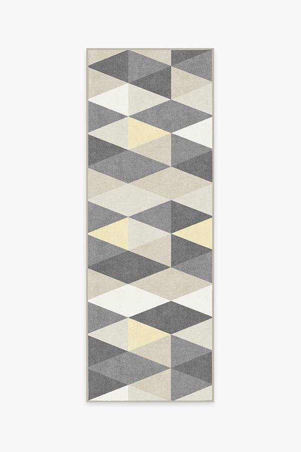 Tessera Yellow Rug 2.5'x10' | Stain-Resistant