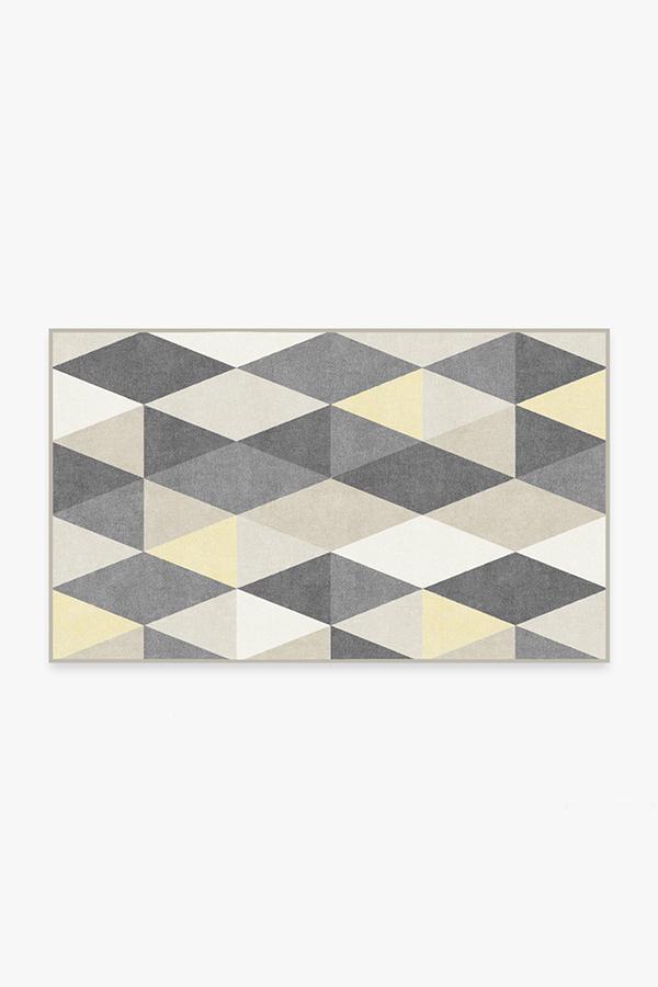 Tessera Yellow Rug 3'x5' | Stain-Resistant