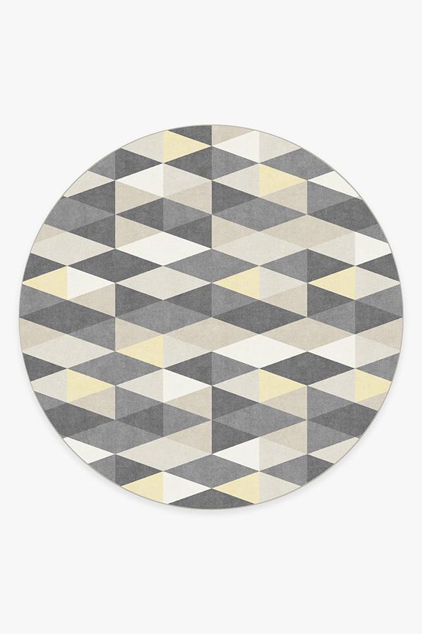 Tessera Yellow Rug 8' Round | Stain-Resistant