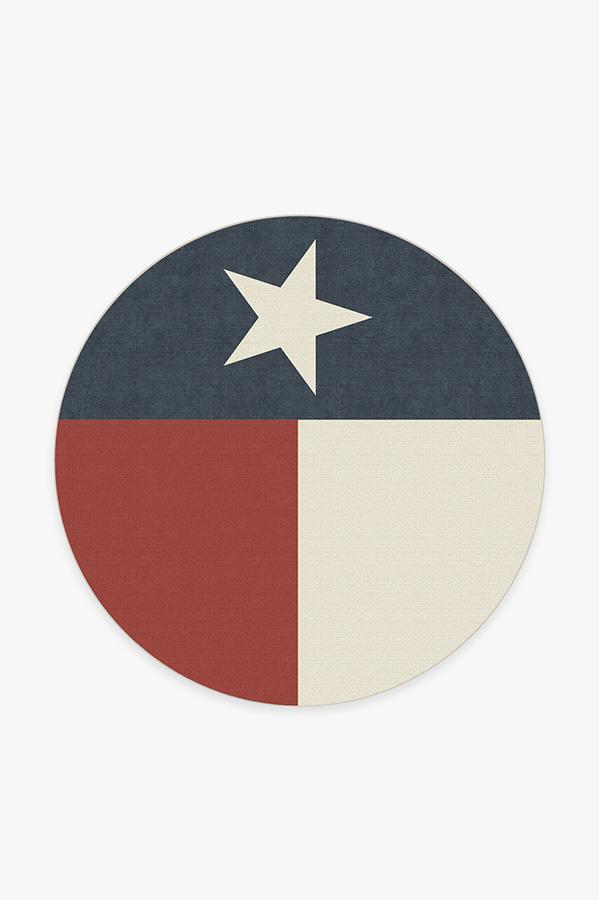 Texas Red Rug 6' Round | Stain-Resistant