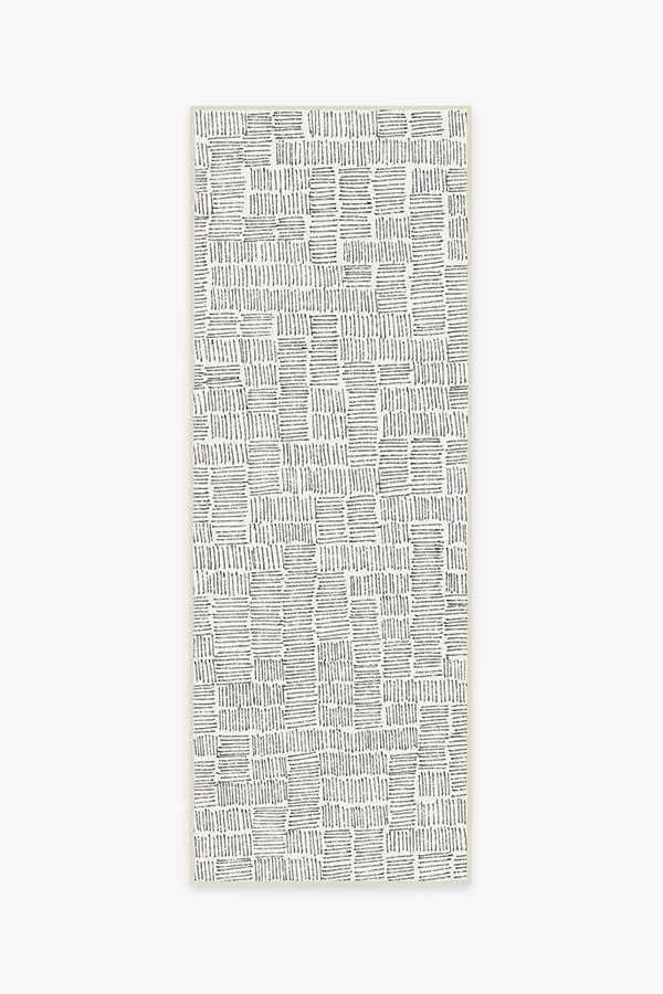 Thalia Black Rug 2.5'x7' | Stain-Resistant