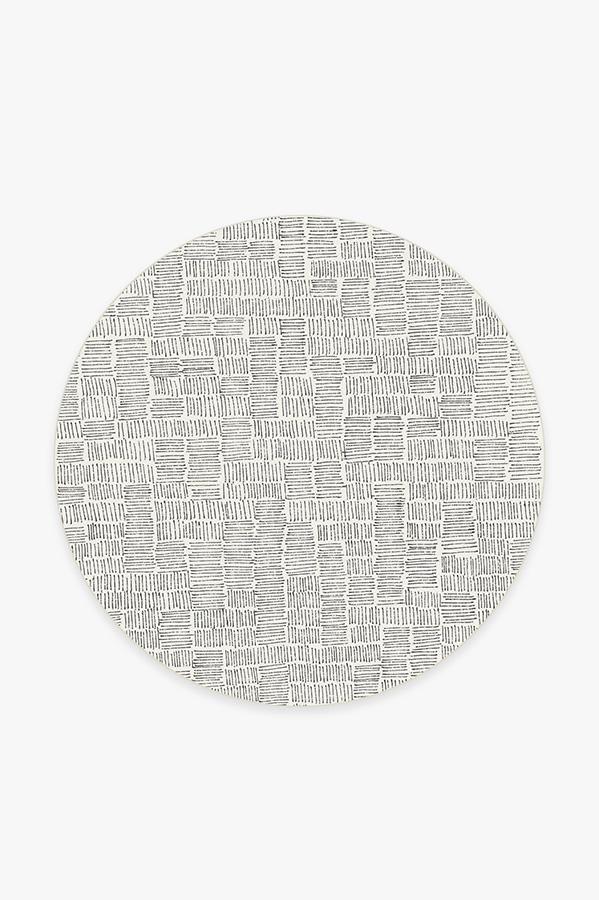 Thalia Black Rug 6' Round | Stain-Resistant