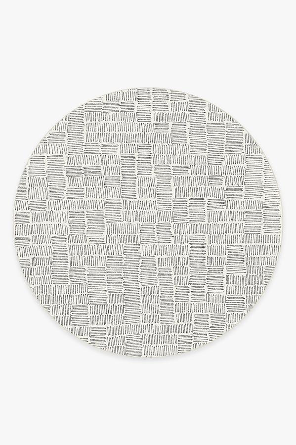 Thalia Black Rug 8' Round | Stain-Resistant