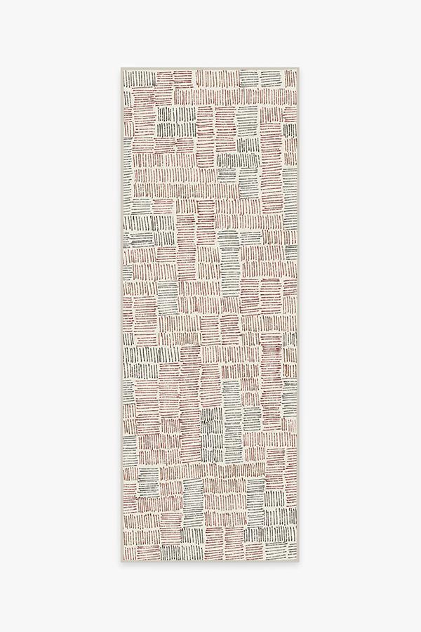 Thalia Red Rug 2.5'x10' | Stain-Resistant