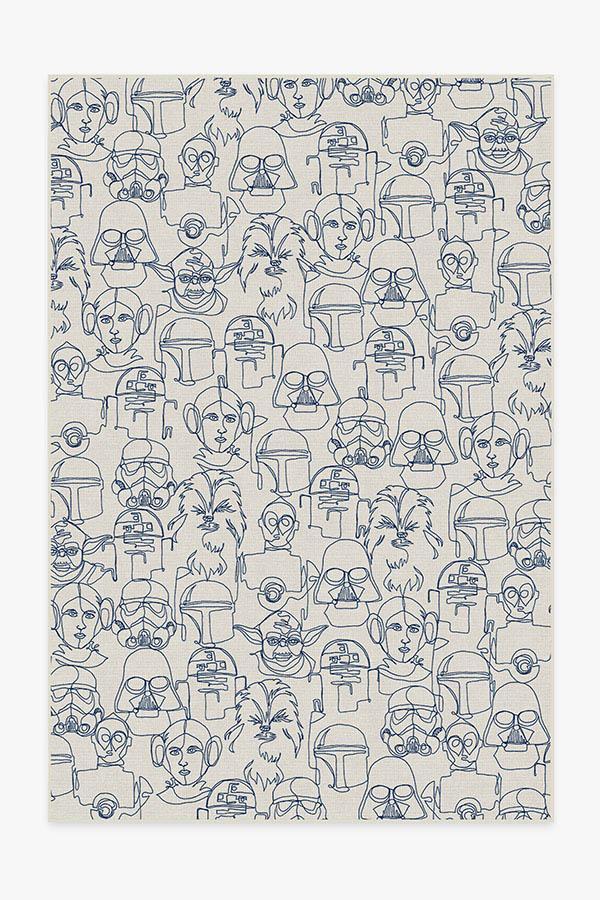 The Saga Delft Blue Rug 6'x9' | Stain-Resistant