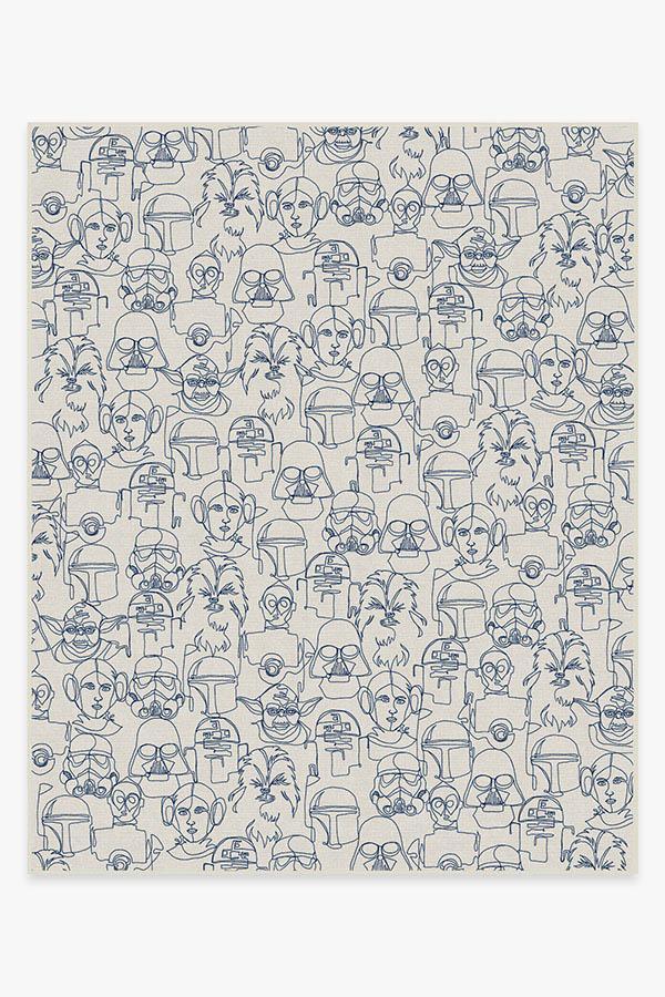 The Saga Delft Blue Rug 8'x10' | Stain-Resistant