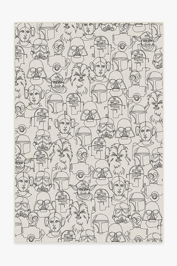 The Saga White & Black Rug 6'x9' | Stain-Resistant