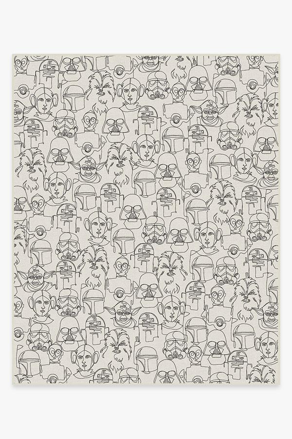 The Saga White & Black Rug 8'x10' | Stain-Resistant