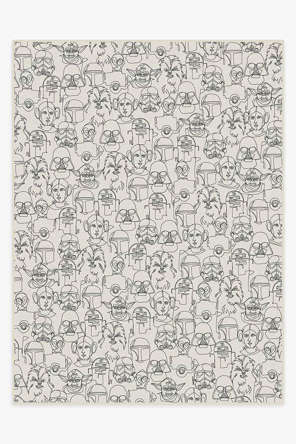The Saga White & Black Rug 9'x12' | Stain-Resistant
