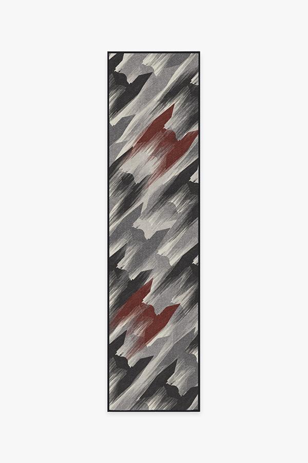 TIE Fighter Houndstooth Black Rug 2.5'x10' | Stain-Resistant