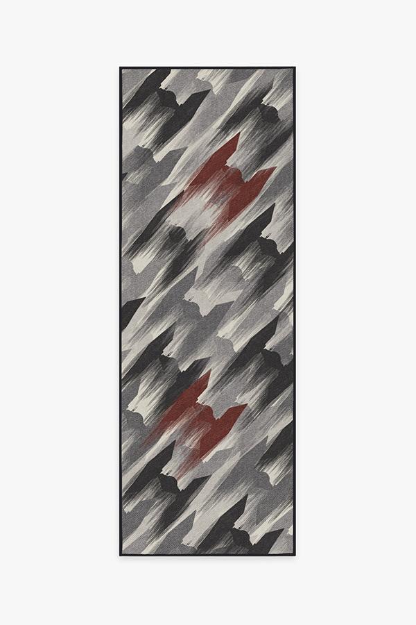TIE Fighter Houndstooth Black Rug 2.5'x7' | Stain-Resistant