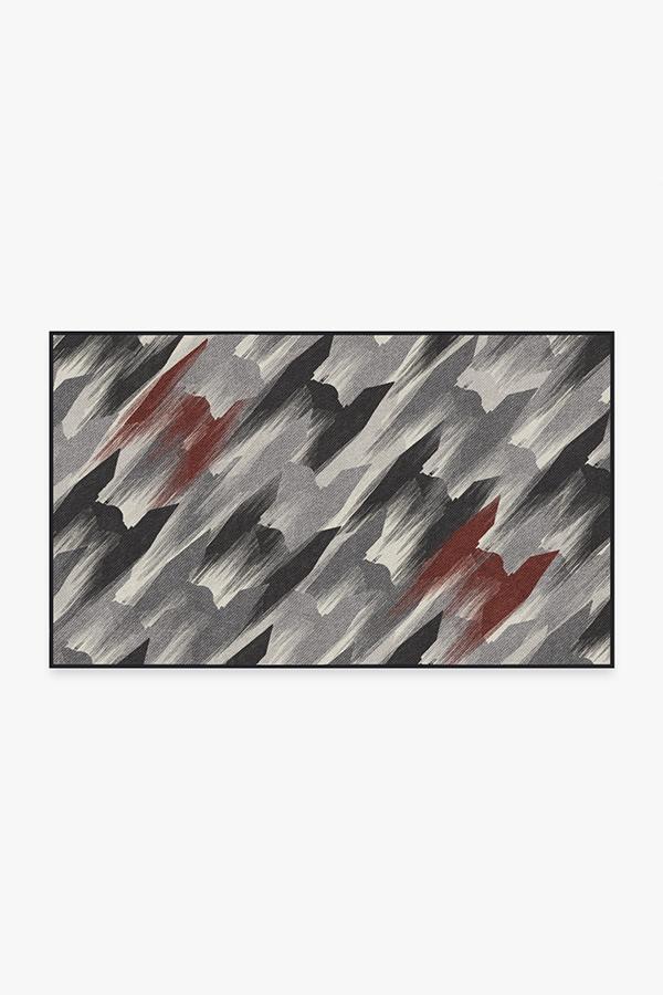 TIE Fighter Houndstooth Black Rug 3'x5' | Stain-Resistant