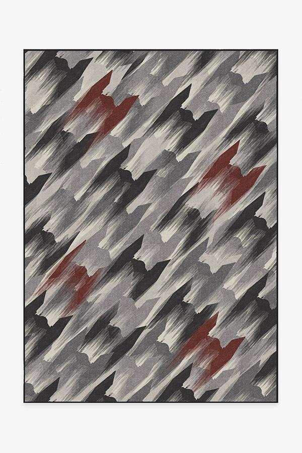 TIE Fighter Houndstooth Black Rug 5'x7' | Stain-Resistant