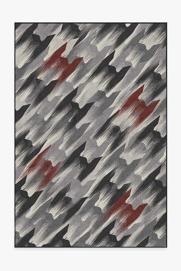 TIE Fighter Houndstooth Black Rug 6'x9' | Stain-Resistant