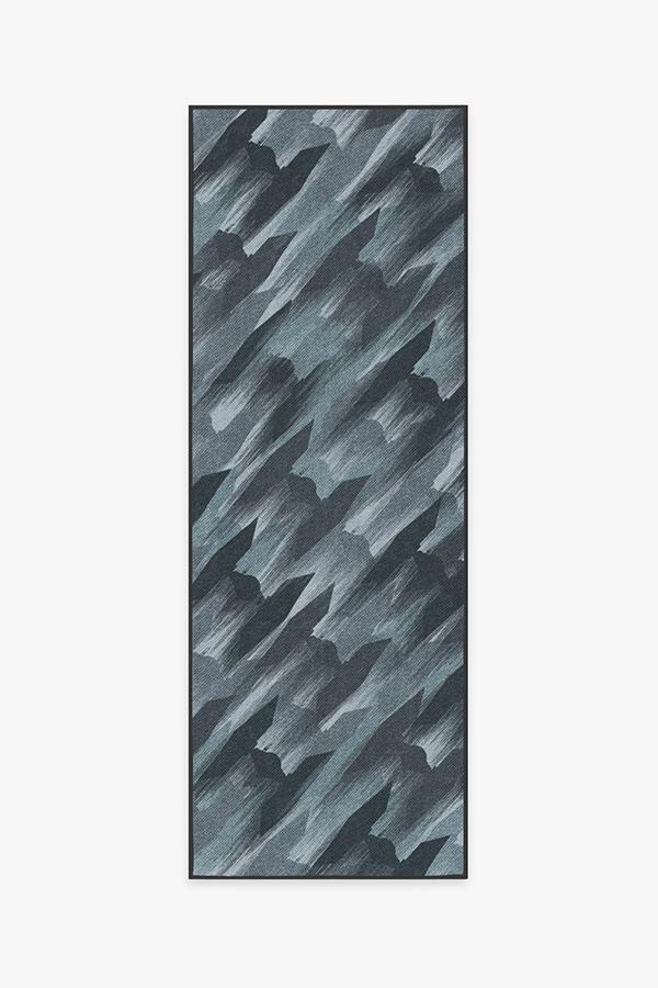 TIE Fighter Houndstooth Blue Rug 2.5'x7' | Stain-Resistant