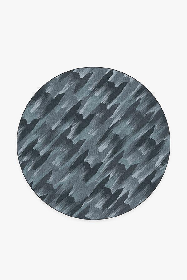 TIE Fighter Houndstooth Blue Rug 6' Round | Stain-Resistant