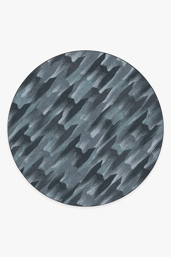 TIE Fighter Houndstooth Blue Rug 8' Round | Stain-Resistant