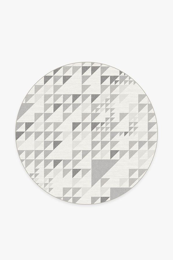 Tierce Grey Rug 6' Round | Stain-Resistant