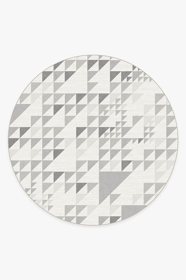 Tierce Grey Rug 8' Round | Stain-Resistant