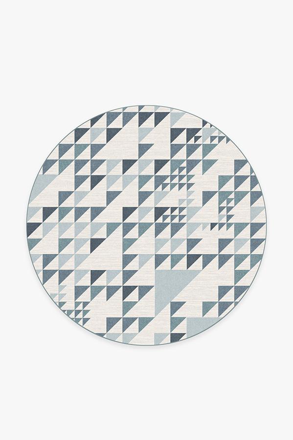 Tierce Teal Rug 6' Round | Stain-Resistant