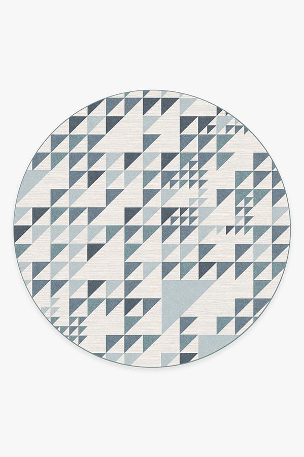 Tierce Teal Rug 8' Round | Stain-Resistant