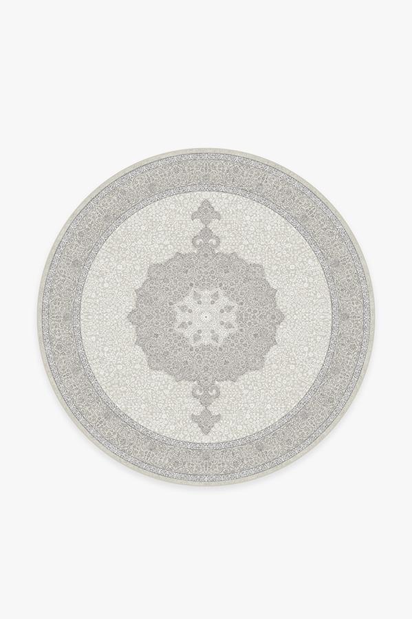 Tisa French Grey Rug 6' Round | Stain-Resistant