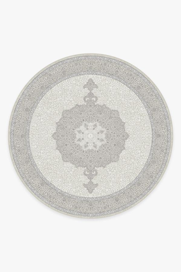 Tisa French Grey Rug 8' Round | Stain-Resistant