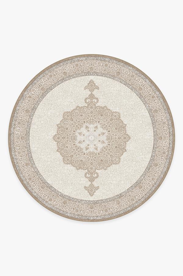 Tisa Natural Pearl Rug 8' Round | Stain-Resistant