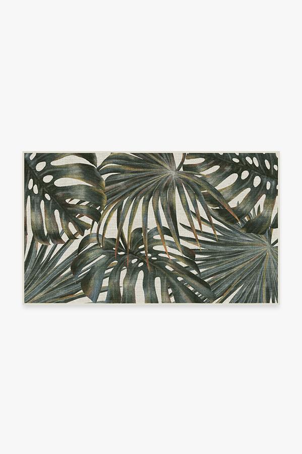 Outdoor Tropical Green Rug 3'x5' | Stain-Resistant