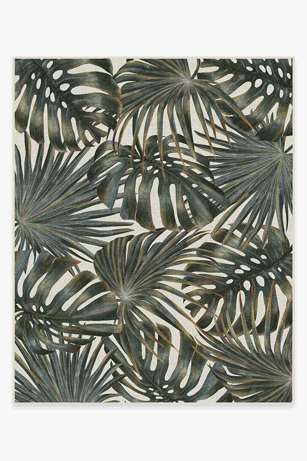 Outdoor Tropical Green Rug 8'x10' | Stain-Resistant