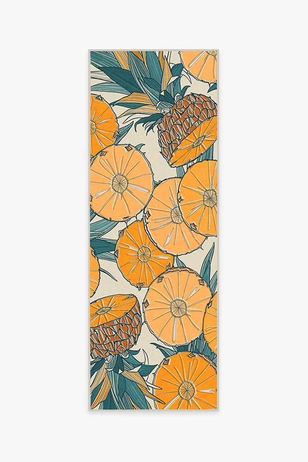 Tupi Tangerine Rug 2.5'x10' | Stain-Resistant