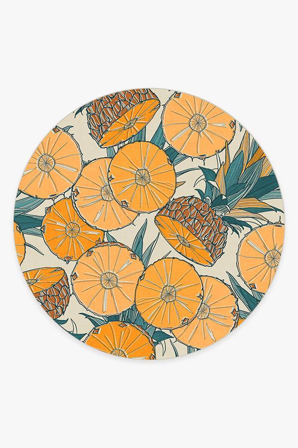 Tupi Tangerine Rug 8' Round | Stain-Resistant