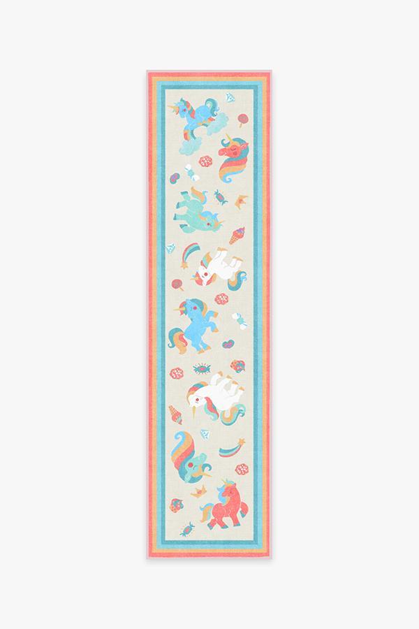 Unicorn Jamboree Multicolor Rug 2.5'x10' | Stain-Resistant