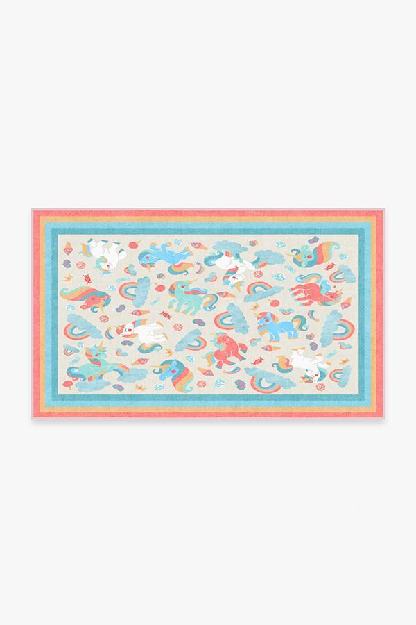 Unicorn Jamboree Multicolor Rug 3'x5' | Stain-Resistant