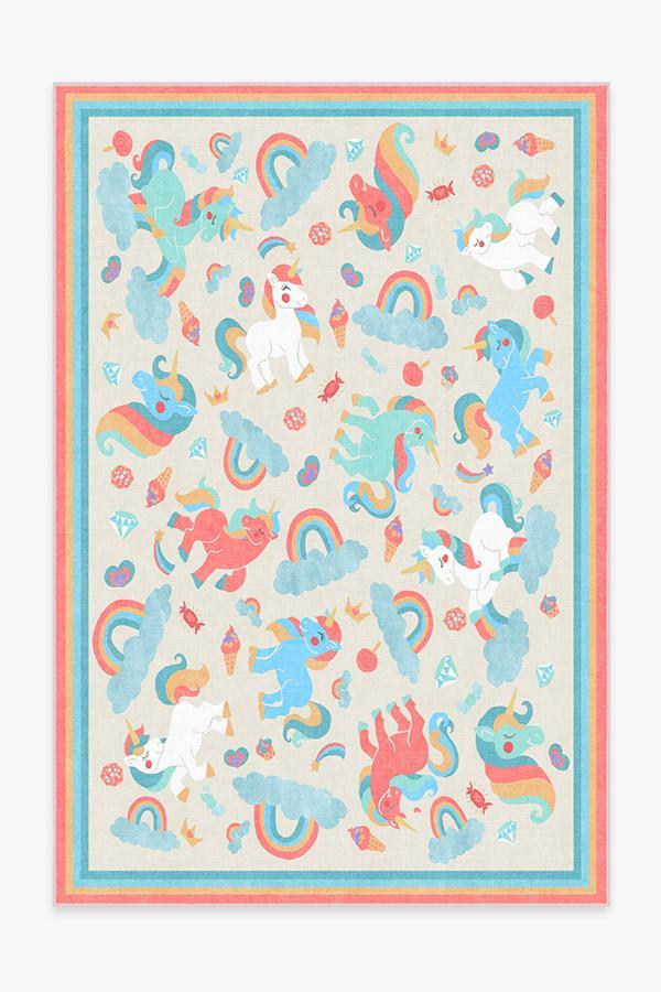 Unicorn Jamboree Multicolor Rug 6'x9' | Stain-Resistant