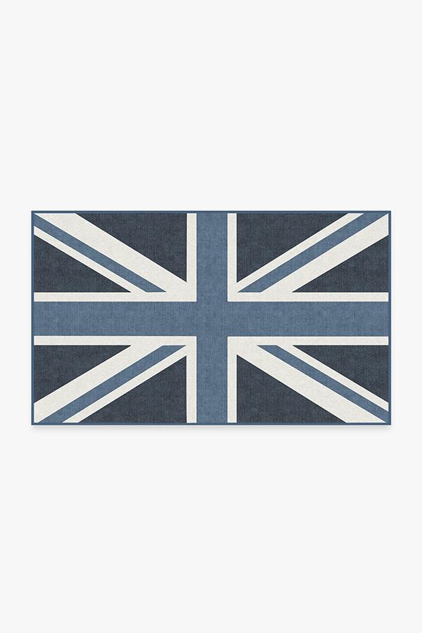 Union Jack Blue Rug 3'x5' | Stain-Resistant
