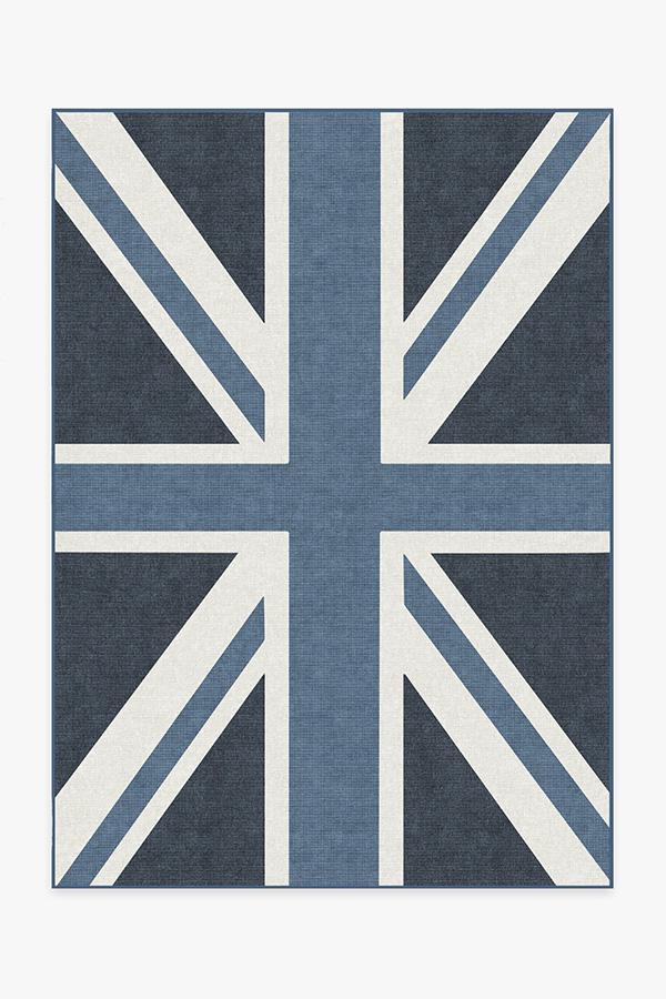 Union Jack Blue Rug 5'x7' | Stain-Resistant