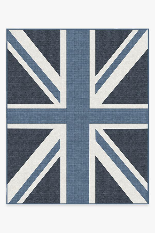 Union Jack Blue Rug 8'x10' | Stain-Resistant