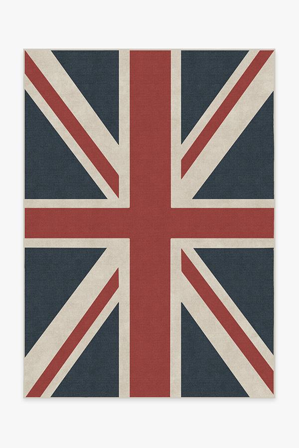 Union Jack Red Rug 5'x7' | Stain-Resistant