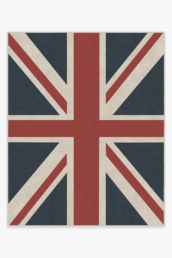 Union Jack Red Rug 8'x10' | Stain-Resistant