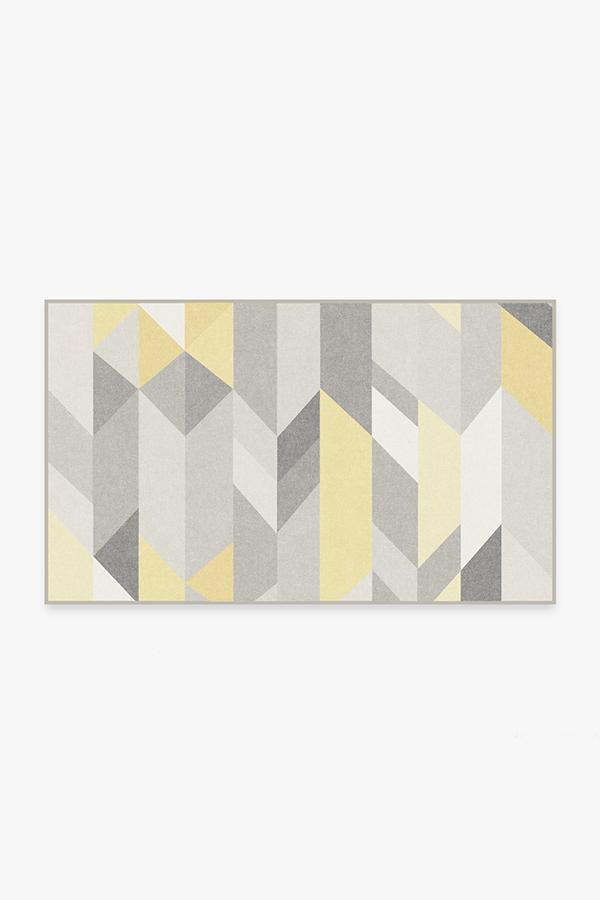 Urbano Canary Yellow Rug 3'x5' | Stain-Resistant