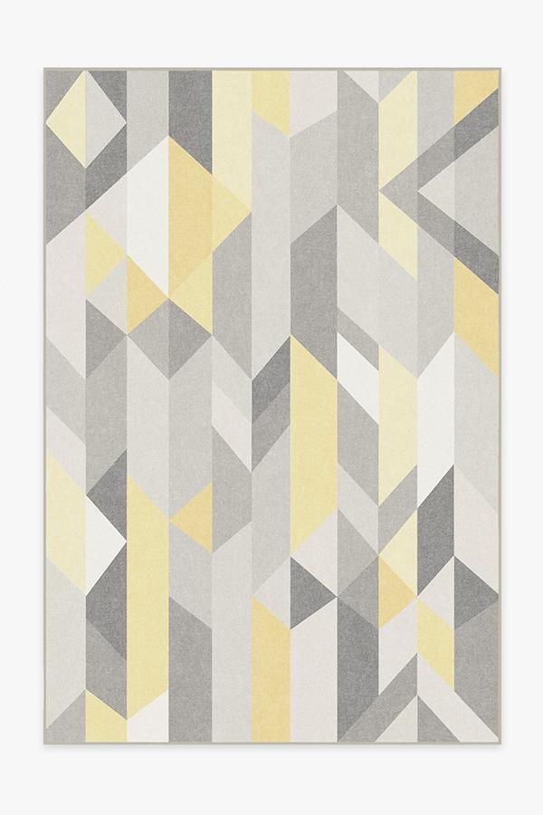 Urbano Canary Yellow Rug 6'x9' | Stain-Resistant